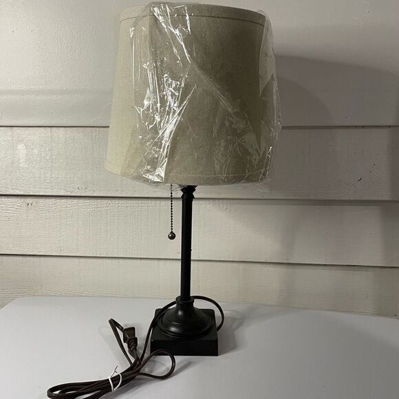 New! Lime light| brown stick| Side table Lamp - Picture 1 of 12